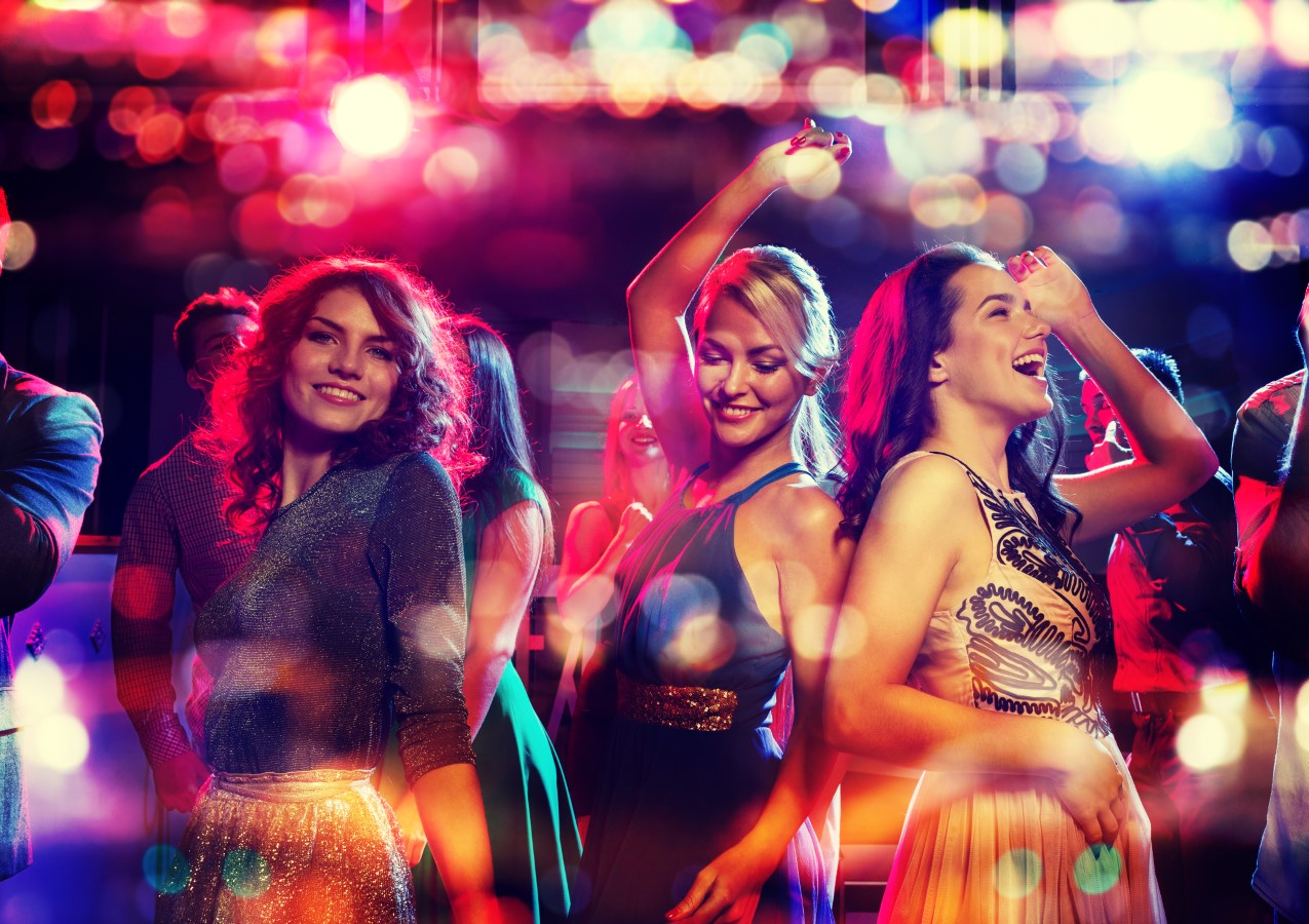 beautiful women partying