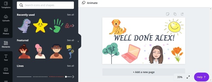 create rewards with canva