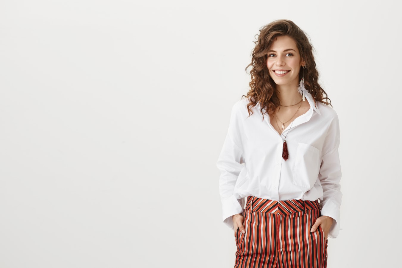 happy beautiful fashionable woman