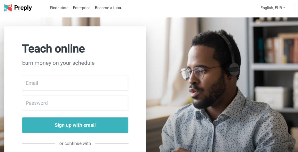Preply Tutor Signup