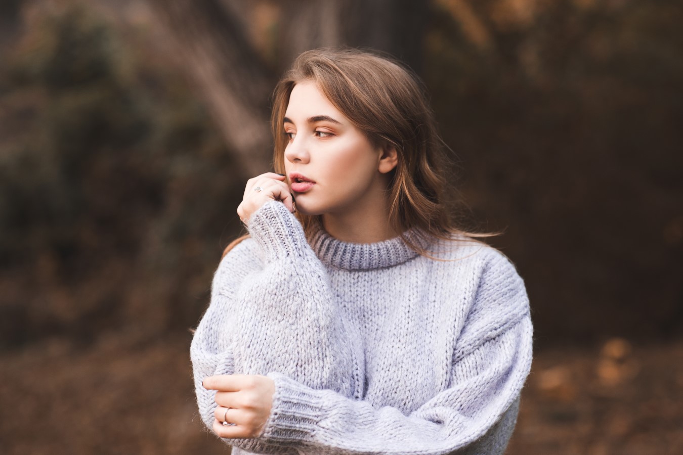 teen girl with jumper