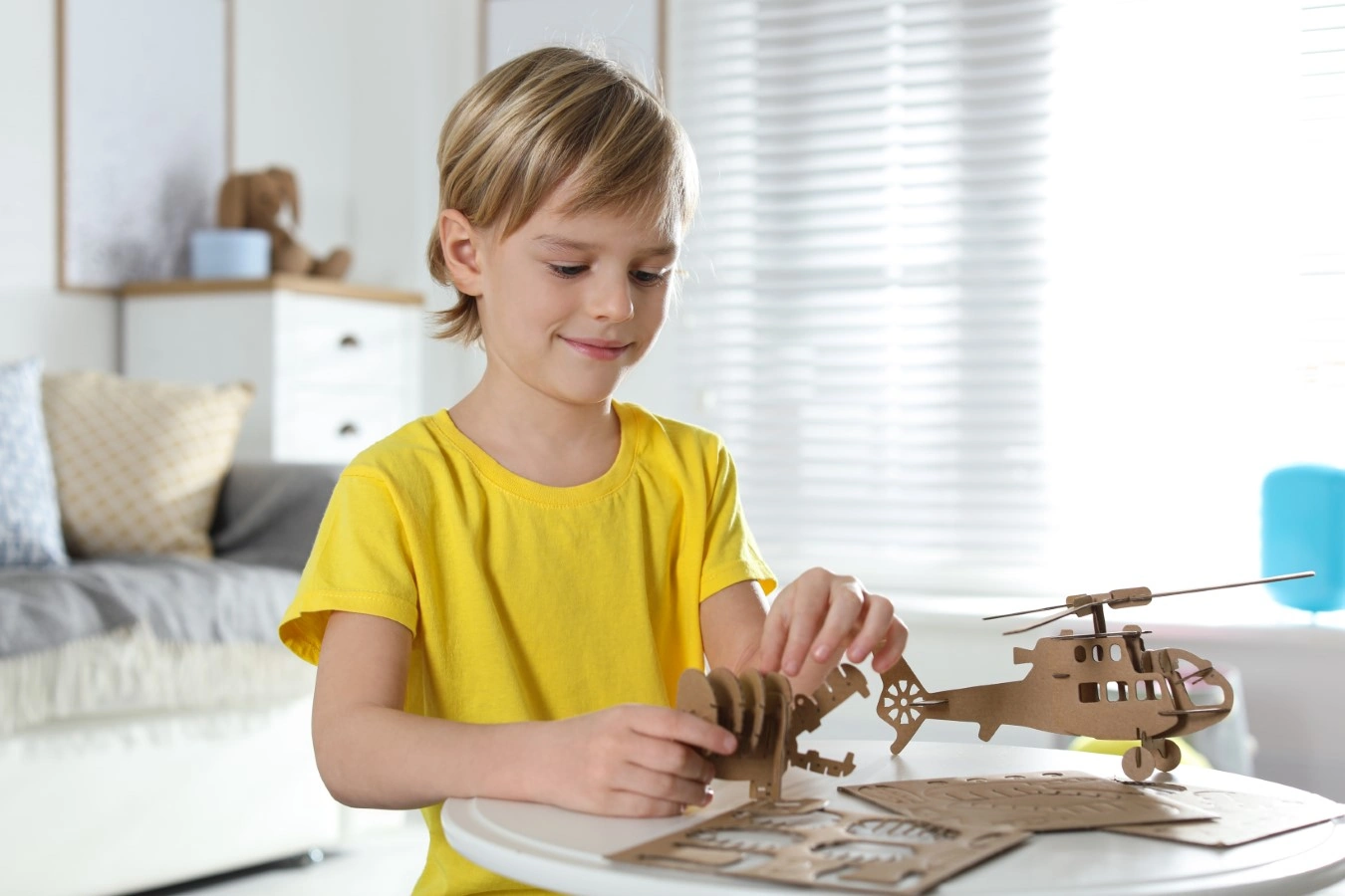 boy playing with toys