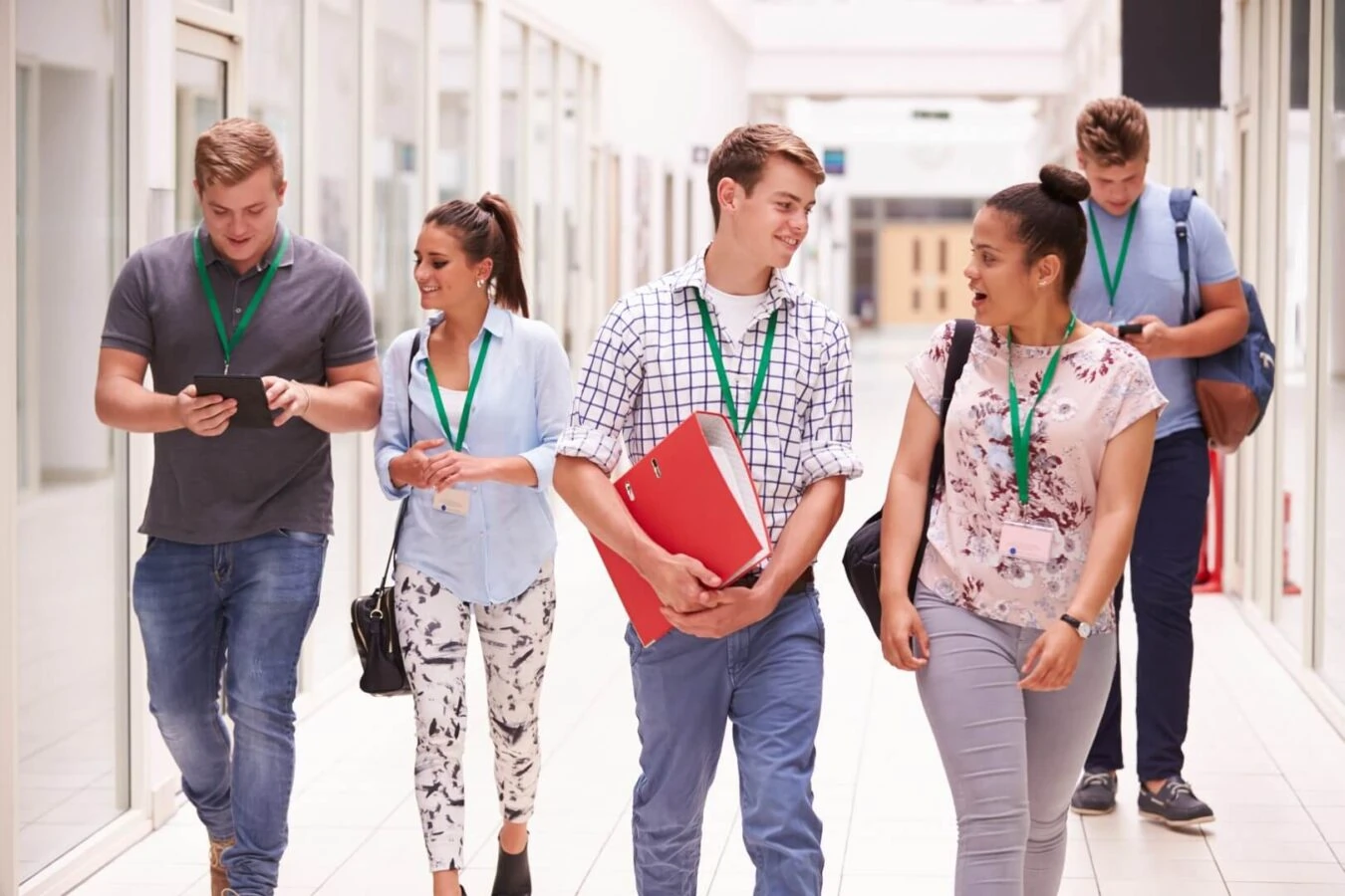 college students with student ids