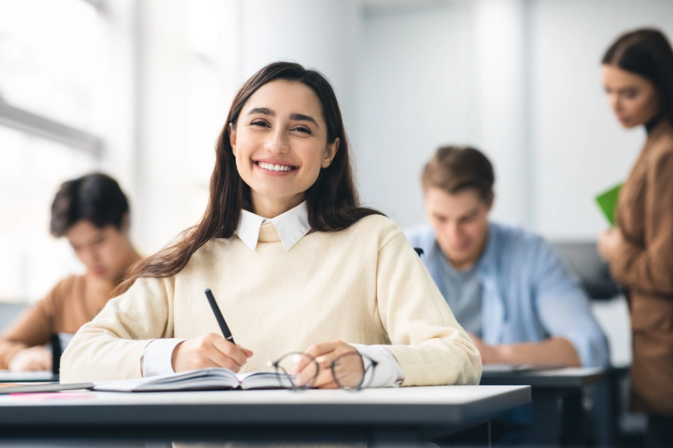 high schoolers taking test