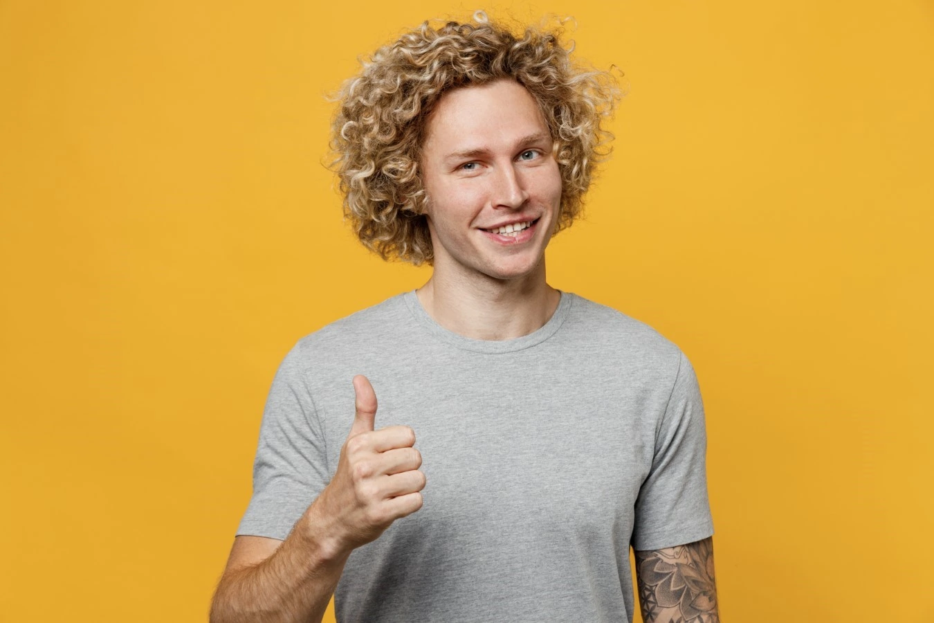 man with thumbs up