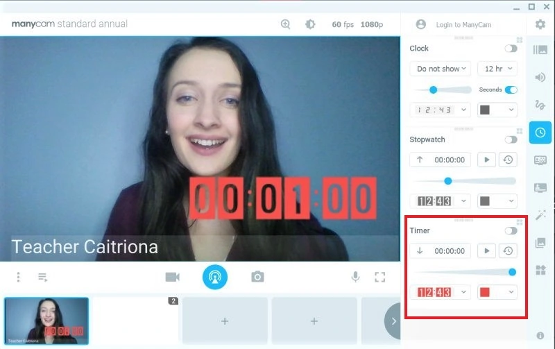 Manycam Time