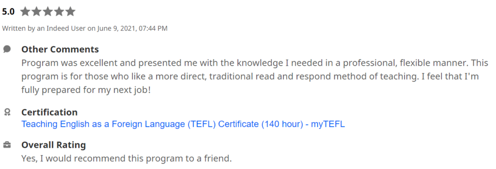 MyTEFL Review 