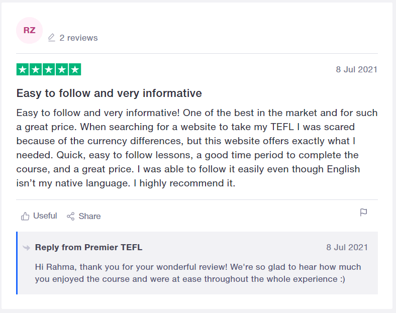 Legit Premier TEFL Reviews