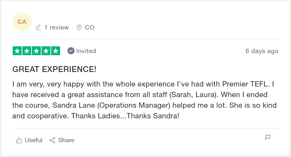 Premier TEFL Reviews