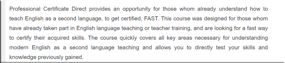 TEFL Professional Development Institute About