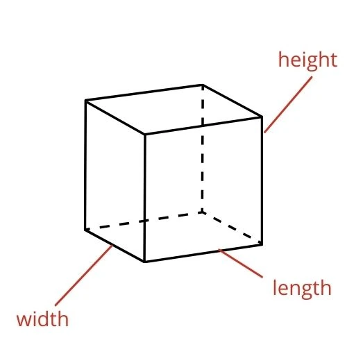 width length height